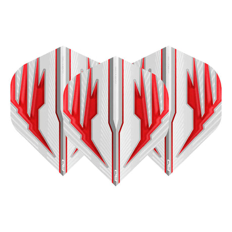 Hardcore Radical White & Red Standard Dart Flights by Red Dragon - view 2