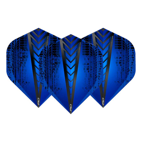Hardcore Radical Blue Standard Dart Flights by Red Dragon - view 2