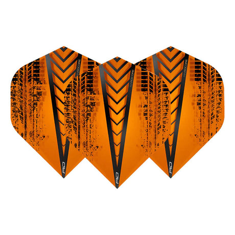 Hardcore Radical Orange Standard Dart Flights by Red Dragon - view 2