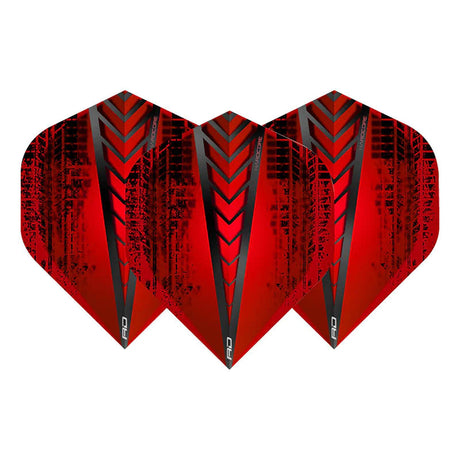 Hardcore Radical Red Standard Dart Flights by Red Dragon - view 2