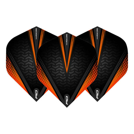 Hardcore Radical Orange Standard Dart Flights by Red Dragon - view 2
