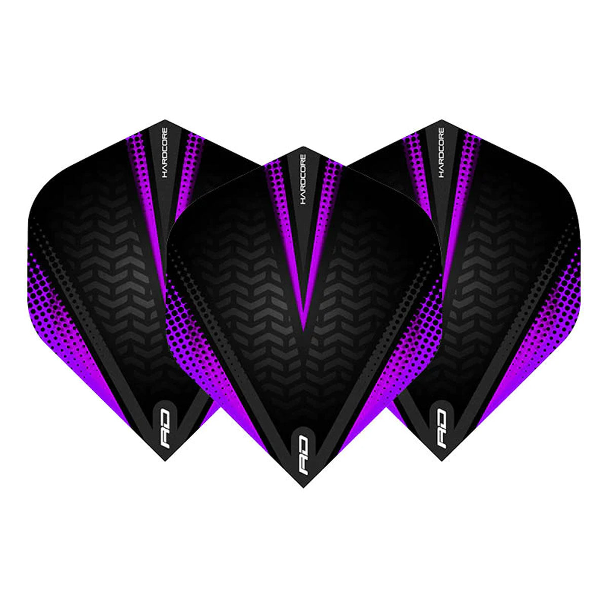 Hardcore Radical Purple Standard Dart Flights by Red Dragon - view 2