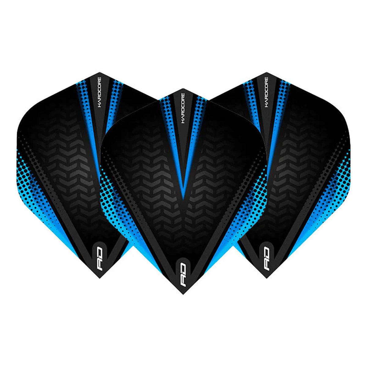 Hardcore Radical Black & Blue Standard Dart Flights by Red Dragon - view 2