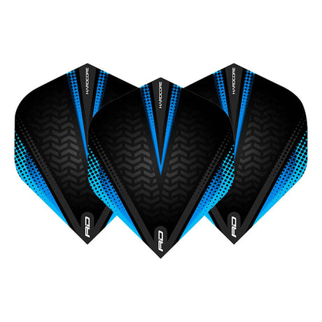 Hardcore Radical Black & Blue Standard Dart Flights by Red Dragon - view 2