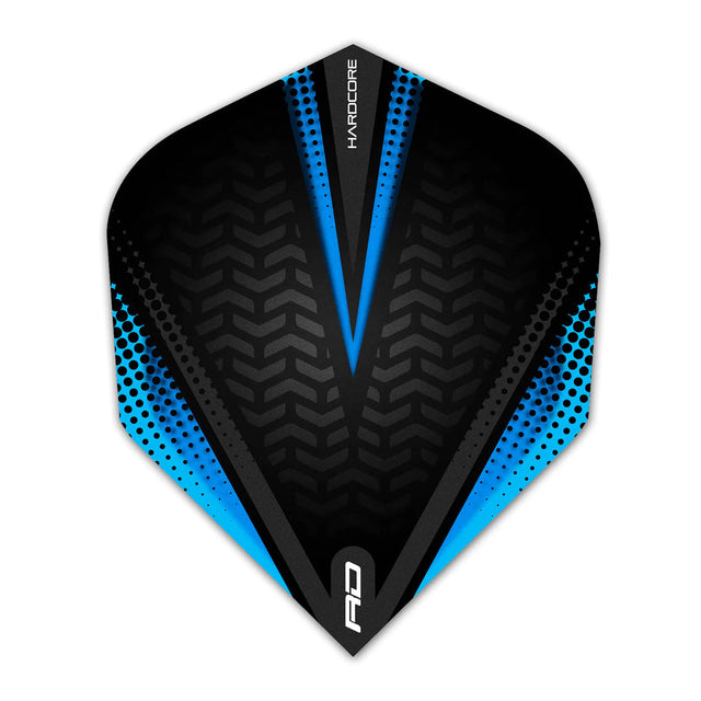 Hardcore Radical Black & Blue Standard Dart Flights by Red Dragon