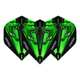 Hardcore Snakebite Green Transparent Standard Dart Flights by Red Dragon - view 2
