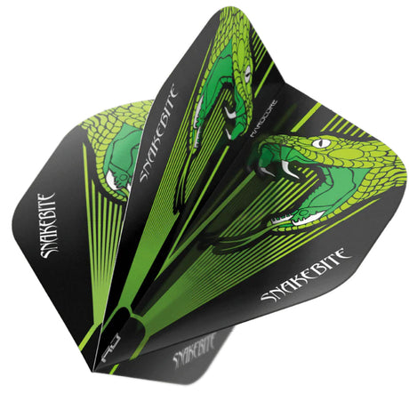Hardcore Snakebite Green Transparent Standard Dart Flights by Red Dragon - view 3