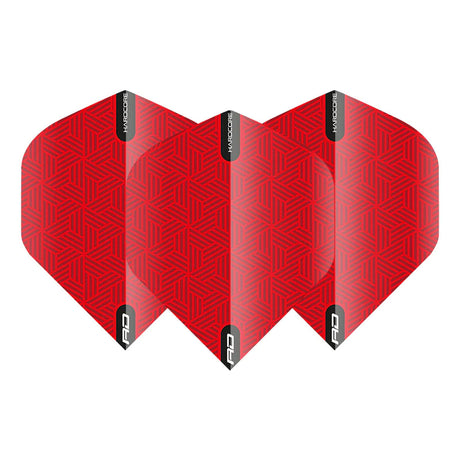 Hardcore XT Red Standard Dart Flights by Red Dragon