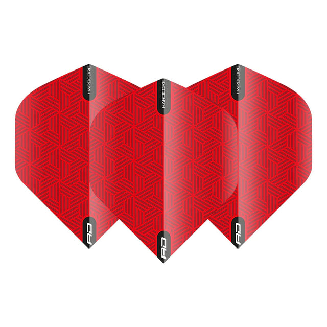Hardcore XT Red Standard Dart Flights by Red Dragon