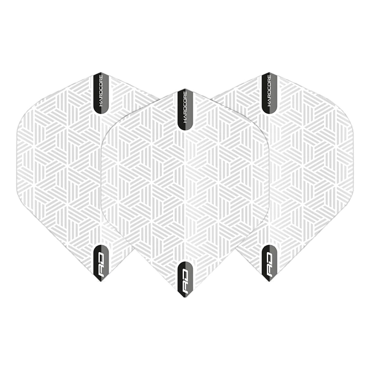 Hardcore XT White Standard Dart Flights by Red Dragon - view 2