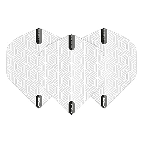 Hardcore XT White Standard Dart Flights by Red Dragon - view 2