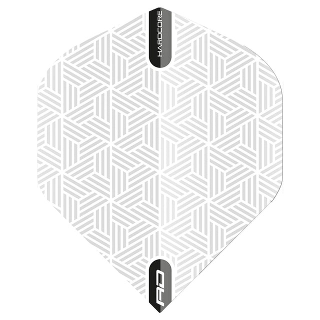 Hardcore XT White Standard Dart Flights by Red Dragon