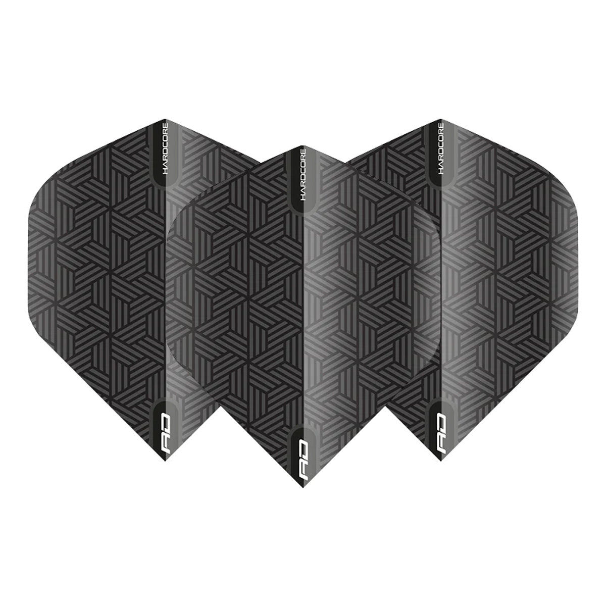 Hardcore XT Black Standard Dart Flights by Red Dragon - view 2