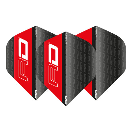 Hardcore XT Black & Red RD Standard Dart Flights by Red Dragon - view 2