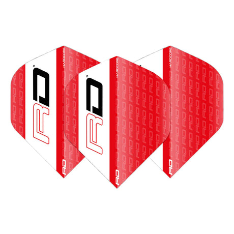 Hardcore XT Red & White RD Standard Dart Flights by Red Dragon - view 2
