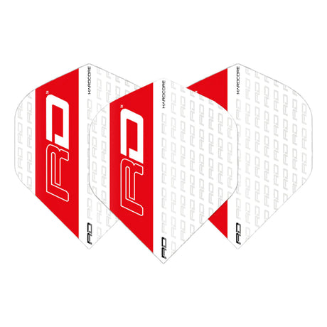 Hardcore XT White & Red RD Standard Dart Flights by Red Dragon - view 2
