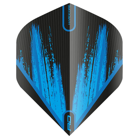 Hardcore Radical Black & Blue Standard Dart Flights by Red Dragon