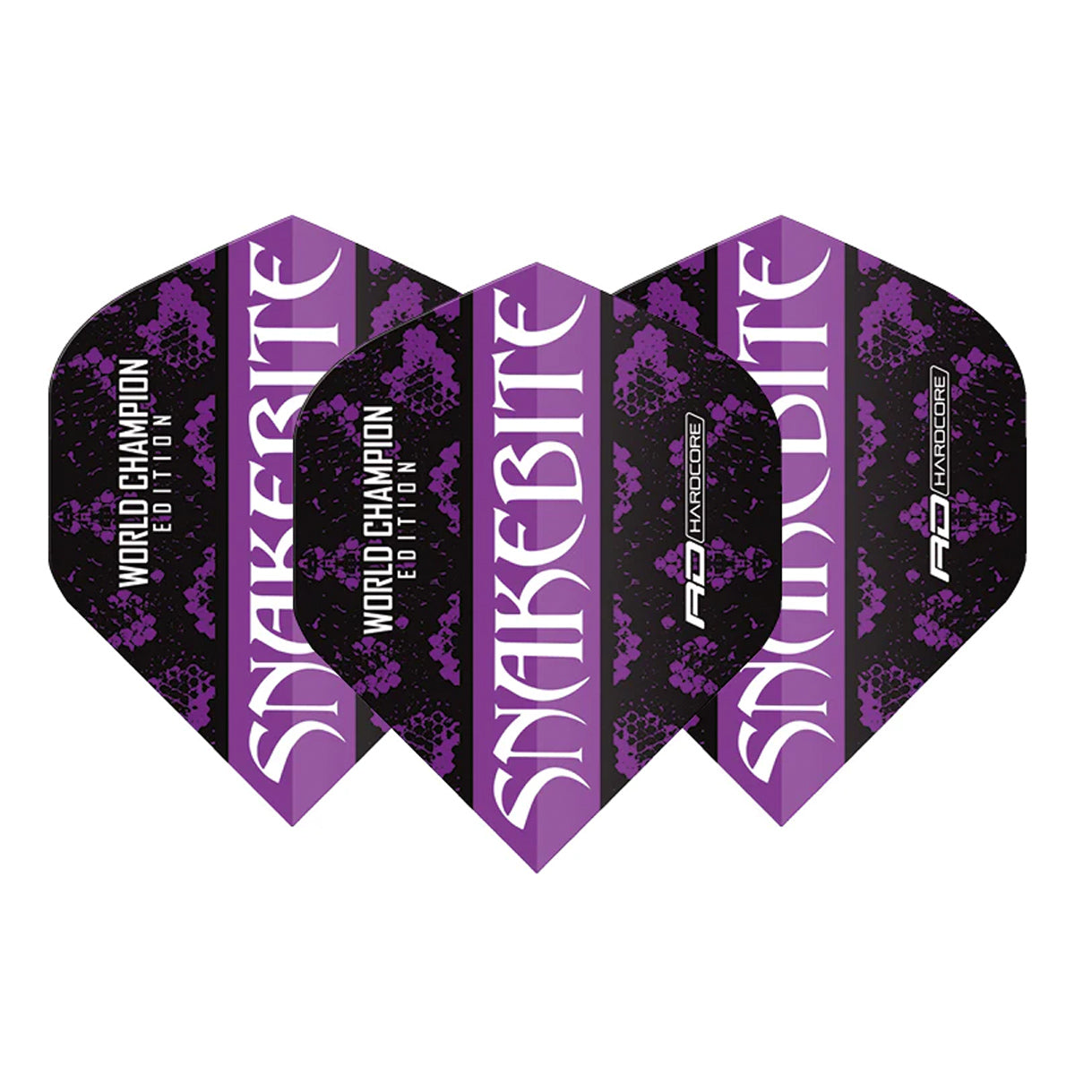 Hardcore Snakebite World Champion 2020 Black Standard Dart Flights by Red Dragon - view 2