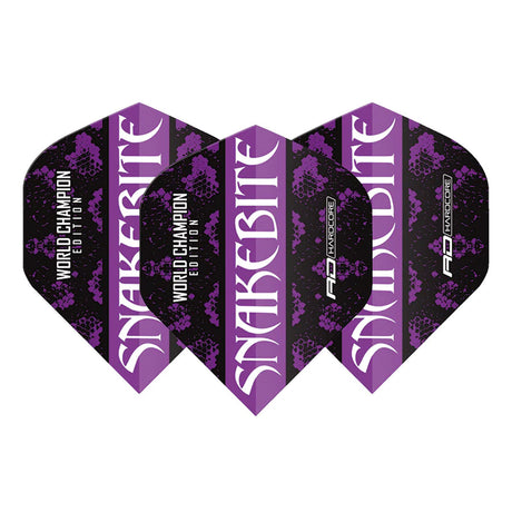 Hardcore Snakebite World Champion 2020 Black Standard Dart Flights by Red Dragon - view 2