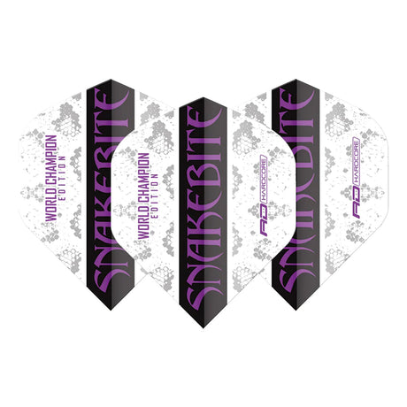 Hardcore Snakebite World Champion 2020 White Standard Dart Flights by Red Dragon - view 2