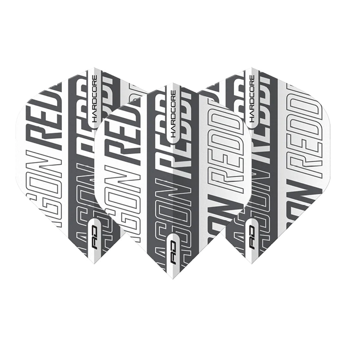 Hardcore XT White and Grey Red Dragon Standard Dart Flights by Red Dragon - view 2