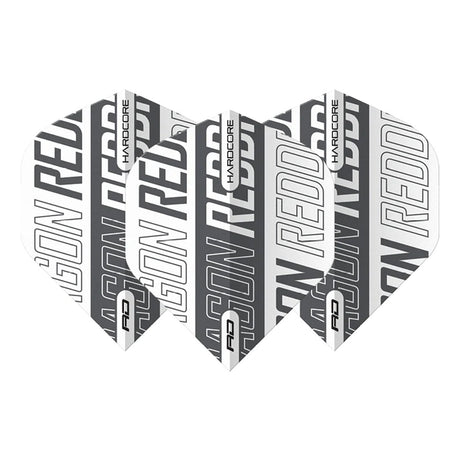 Hardcore XT White and Grey Red Dragon Standard Dart Flights by Red Dragon - view 2