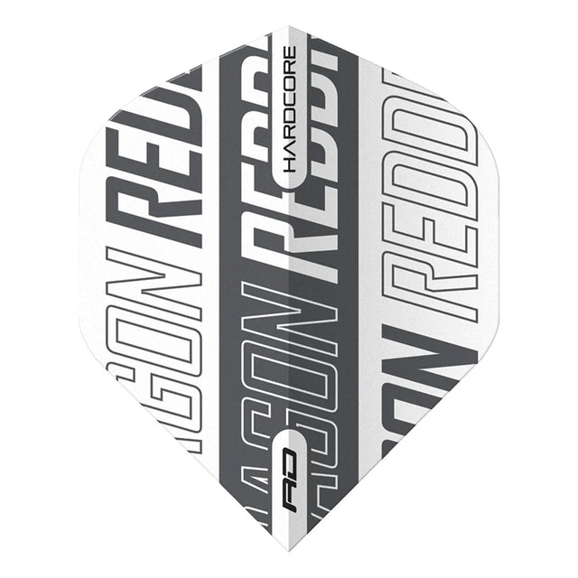 Hardcore XT White and Grey Red Dragon Standard Dart Flights by Red Dragon