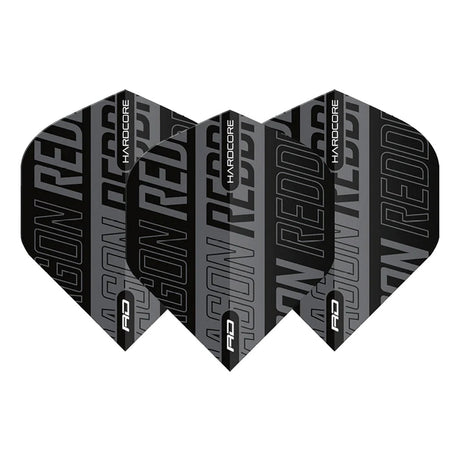 Hardcore XT Black and Grey Red Dragon Standard Dart Flights by Red Dragon - view 2
