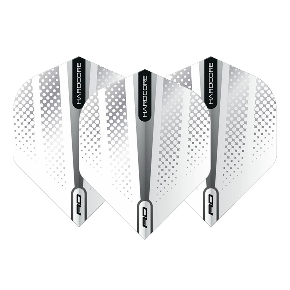 Hardcore Radical Silver Flash Standard Dart Flights by Red Dragon