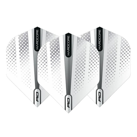 Hardcore Radical Silver Flash Standard Dart Flights by Red Dragon