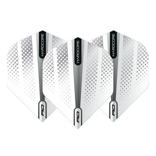 Hardcore Radical Silver Flash Standard Dart Flights by Red Dragon