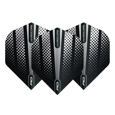 Hardcore Radical Black Flash Standard Dart Flights by Red Dragon - view 2