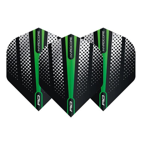 Hardcore Radical Green Flash Standard Dart Flights by Red Dragon - view 2