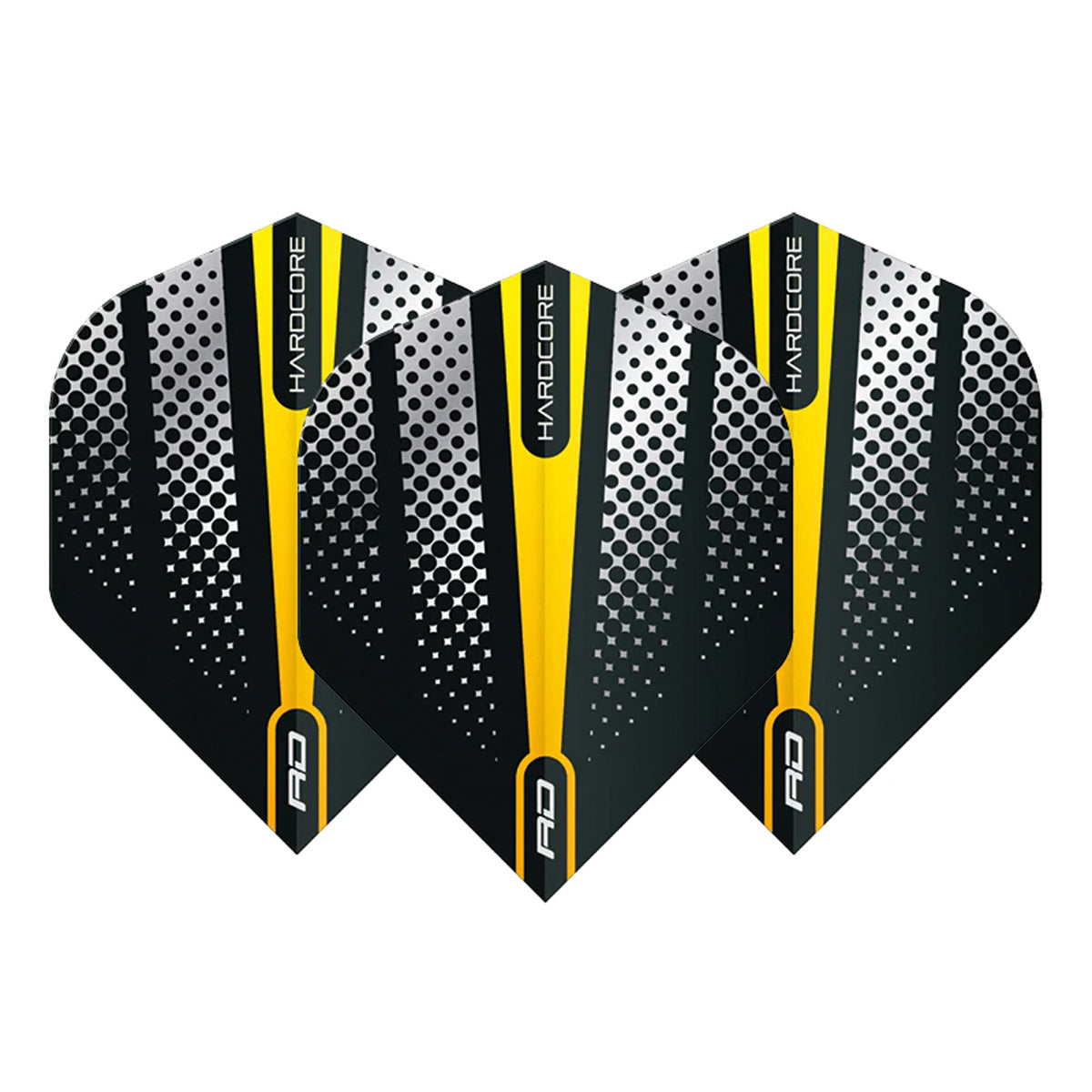 Hardcore Radical Yellow Flash Standard Dart Flights by Red Dragon - view 2