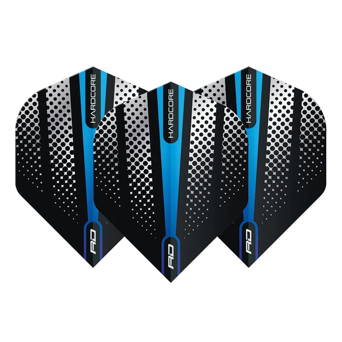 Hardcore Radical Blue Flash Standard Dart Flights by Red Dragon - view 2
