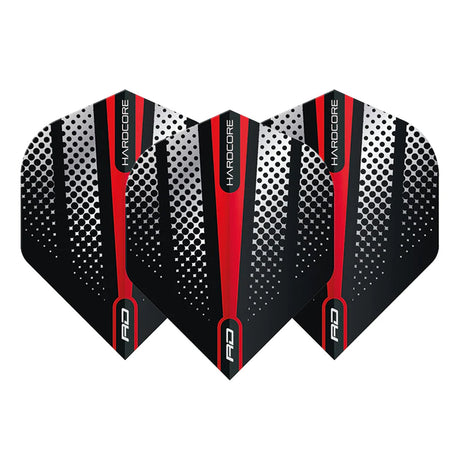 Hardcore Radical Red Flash Standard Dart Flights by Red Dragon - view 2