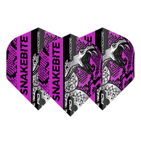 Hardcore Snakebite Coiled Snake Purple Standard Dart Flights by Red Dragon - view 2