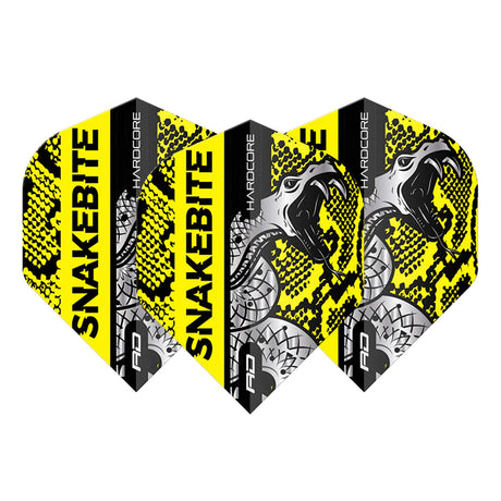 Hardcore Snakebite Coiled Snake Yellow Standard Dart Flights by Red Dragon - view 2