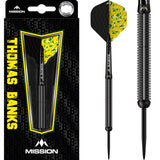 Mission Thomas Banks Darts - Steel Tip - 90% Tungsten - Black PVD - The Darts Shop