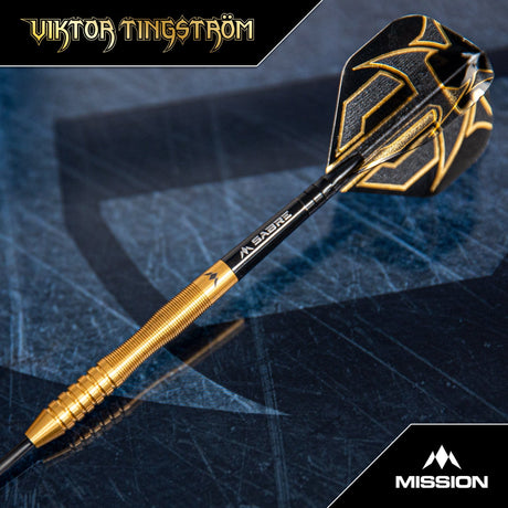 Mission Viktor Tingstrom Darts - Steel Tip - 90% Tungsten - Gold - view 2