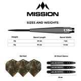 Mission Saturn Darts - Steel Tip - 90% Tungsten - Titan - view 4