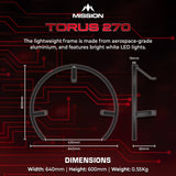 Mission Torus 270 - Dartboard Lighting - USB-C - view 4