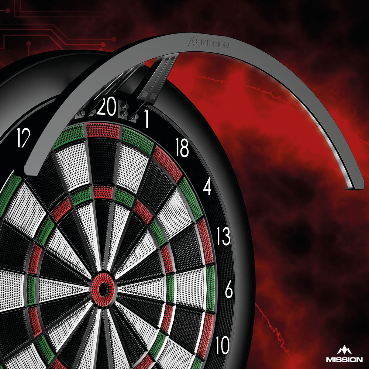 Mission Torus ST Dartboard Lighting - for Soft Tip Dartboards - Black - USB - Bright White Light - view 6