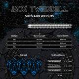 Mission Jack Tweddell Darts - Steel Tip - 95% Tungsten -  Silver - view 5