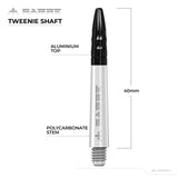 *Mission Sabre Shafts - Polycarbonate Dart Stems - White - Black Top - view 7