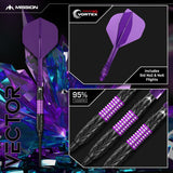 Mission Vector Darts - Steel Tip - 95% Tungsten - Black PVD & Purple Electro - view 7