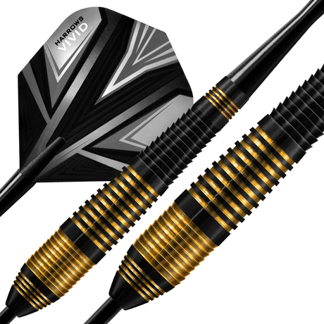 Harrows Vivid Black Brass Steel Tip Darts - view 3