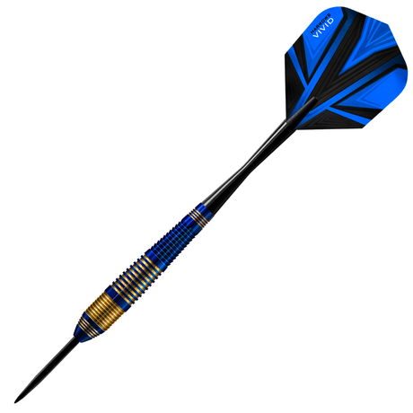 Harrows Vivid Blue Brass Steel Tip Darts - view 4
