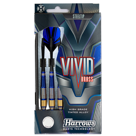Harrows Vivid Blue Brass Steel Tip Darts - view 5