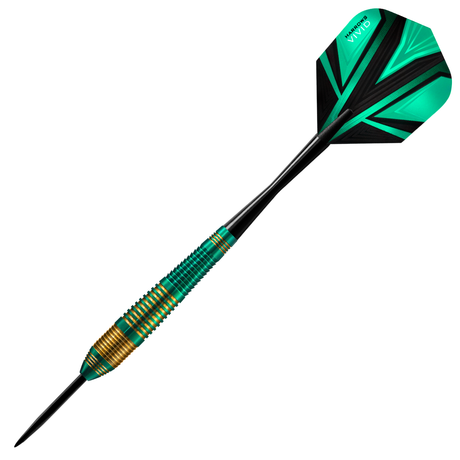 Harrows Vivid Green Brass Steel Tip Darts - view 3